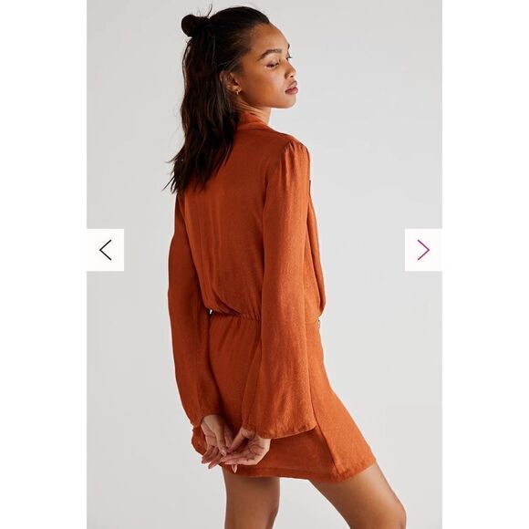 Free People - Simone Dress in Cinnabar color - Picture 3 of 9